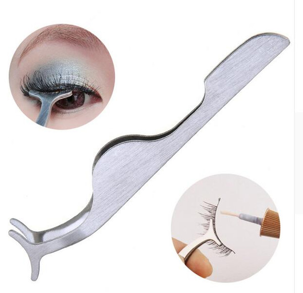 Stainless Steel False Eyelashes Extension Curler Fake Eye Lash Eyelash Tweezers Applicator Clip Clamp Eyes Makeup Beauty Tools