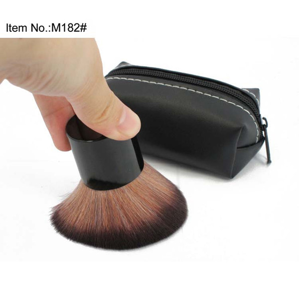 New #182 Kabuki Brush Blusher Brush 182 Brush With Leather Bag