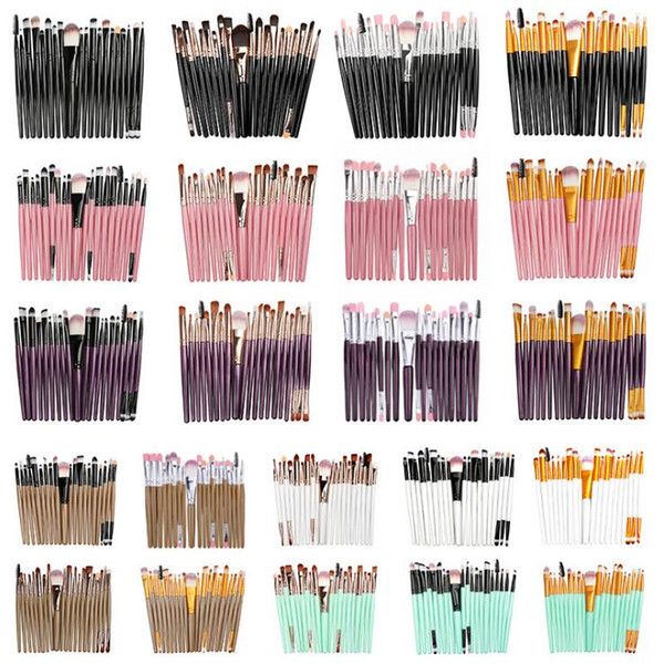 Manufacturer Direct Natural 20pcs/set A Eye Makeup Brush Eyeshadow Brush Beauty Tools Neutral No Logo 21 Color Optional