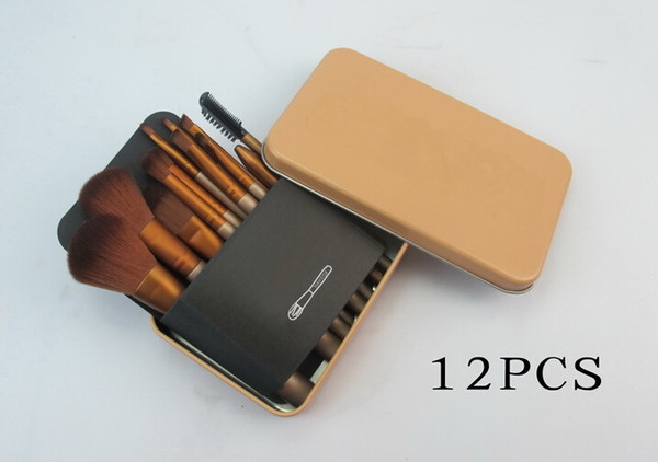 lowest price hot new NUDE #3 12 Pcs/set Makeup brushes with Iron box