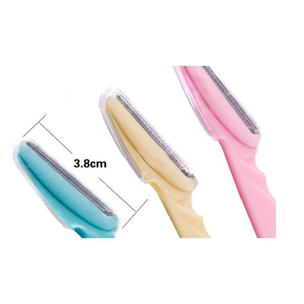 Wholesale-Hot Sale! 3pcs/set Colorful Useful Eyebrow Shaper Razor Blades Facial Hair Remover Shaver Trimmer 135-0054