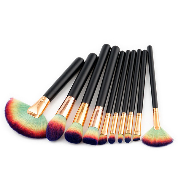 Makeup Brushes Set 10pcs Eyes Eyeshadow Eyeliner Lip Brush Face Blender Powder Concealer Make Up Brushes Kit Tools