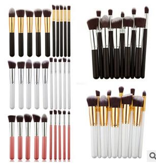 Professional 10 pcs Makeup Brushes Set Charming Pink Cosmetic Face Eyeshadow Brushes Free Shipping C1B19B