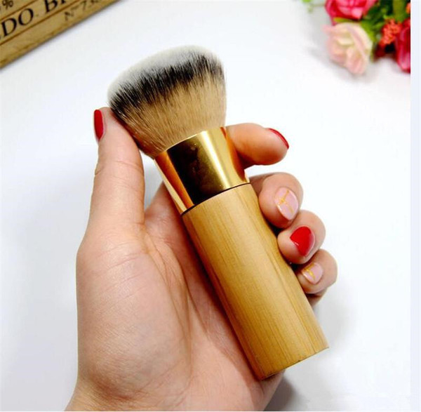 Hot Brand Makeup The buffer airbrush finish bamboo foundation brush - Dense Soft Synthetic Hair Flawless Finish Powder Brush DHL shipping