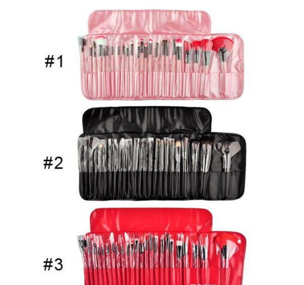 24pcs Makeup Brush Set MakeupTool Kit Pink Red Black Color Comestic Makeup Brushes Blush Face Powder Eyeshadow Foundation Brushes 0605053