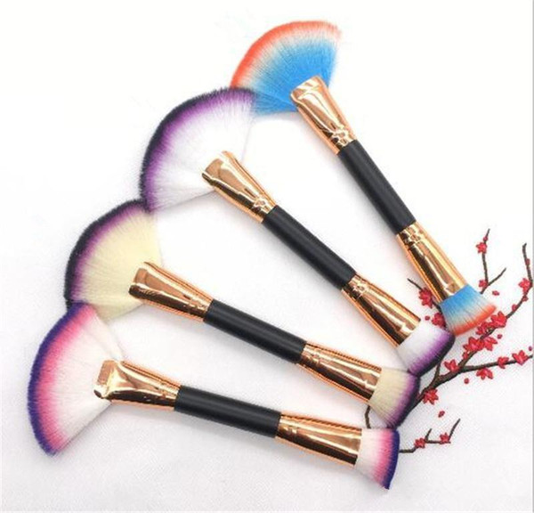 New Double Head Powder Brush Cosmetic Beauty Makeup Brushes Tools Professional Blusher contour DHL free shipping