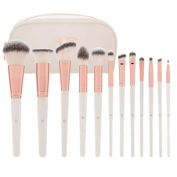 Promotion Hot New Makeup Brushes Goat Hair Wood 12 Pieces Brush Set+PU Makeup Brush Bag makeup brush set Wholesale Dhl free Shipping+GIFT