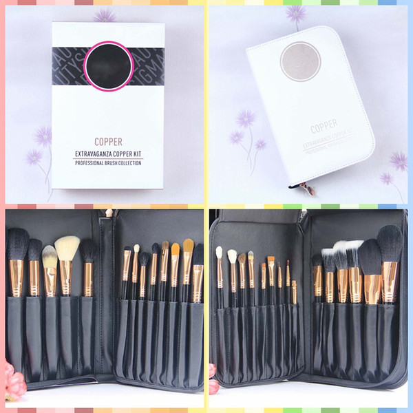 Promotion! New Professional Cosmetics Super makeup brushes 29 Pieces Brush Set Goat hair +bag Wholesale High-quality Dhl free Shipping+gift