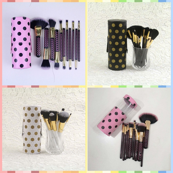 Promotion Hot New Professional Makeup Brushes Goat Hair Wood 11 Pieces Brush Sett Kit +Barrel makeup brush set Dhl free Shipping+gift