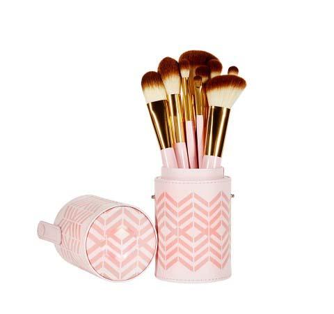 Promotion Hot New Professional Makeup Brushes 10 Pieces Brush Sett Kit +PU Barrel black No Paper box Dhl free Shipping+gift