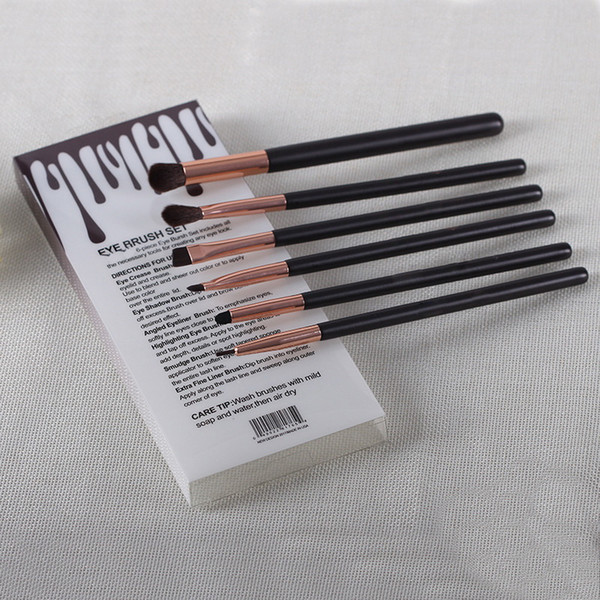 Promotion! HOT makeup brushes 6 piece Professional Brush set Makeup Tools DHL Free shipping+GIFT