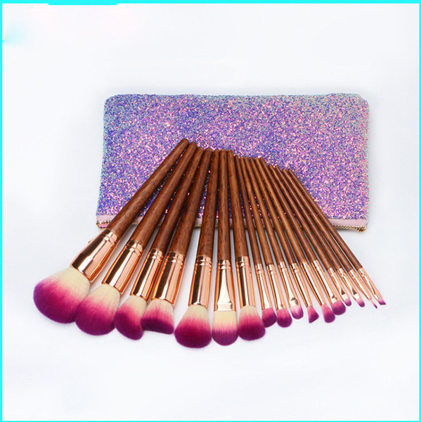 Hot sales! Professional makeup brushes 17 Pieces makeup brush sett Kit +bag High-quality DHL Free shipping+GIFT