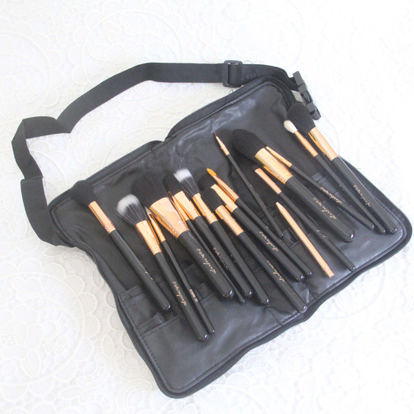 Promotion! New Professional Cosmetics makeup brushes 17 Pieces Brush Set Goat hair +bag Wholesale High-quality Dhl free Shipping+gift