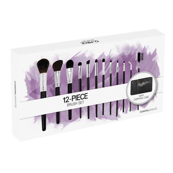 High-quality! Goat Hair Wood Hot Professional Coastalscents Makeup Brushes 12 Pieces make up brushes DHL free Shipping+gift