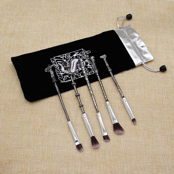 New Products Harry Potter Makeup Brush Set 5 Iron Handles Professional Beauty Tools Eye Brush Set Brush