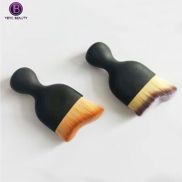 New Explosion Espoir Wine Cup Foundation Brush Curved Contour Curved Arc BB Cream Fishtail Makeup Brush S Shape Makeup Tool Free Shipping