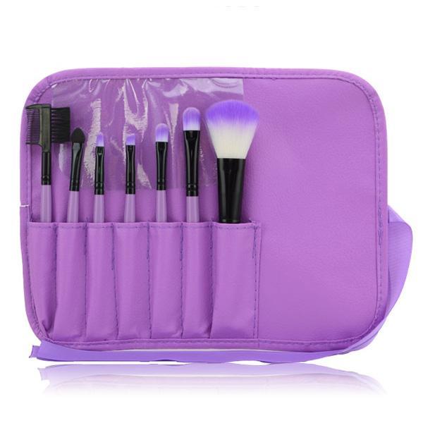 1set=7pcs Makeup Brush paintbrushes of Makeup Brushes Set tools Make-up Toiletry Kit Wool Brand Make Up Brush Set Case with PU Bag(0605004)