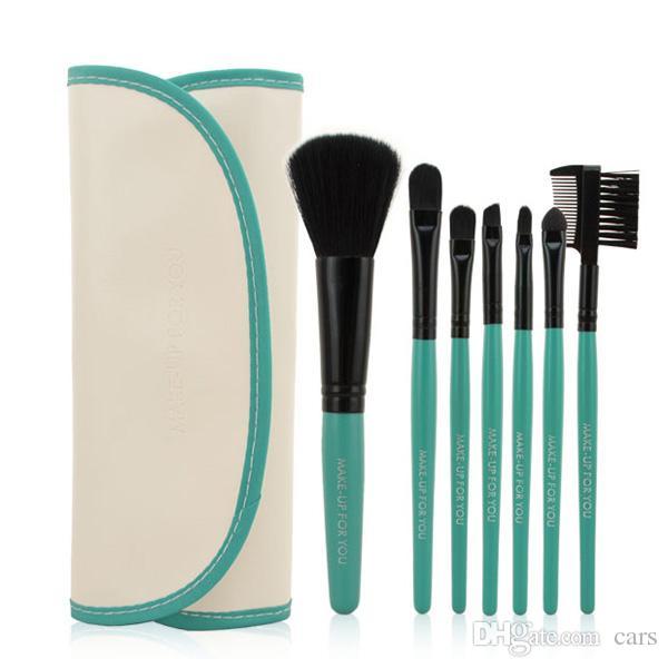 1lot=7PCS Cosmetic Brush set Makeup Brush Kits makeup brushes make up toiletries brush tools facebrush and eyebrush(0605004)