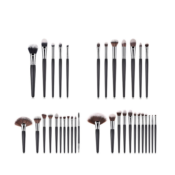 In stock!Professional brush 7/12pcs lot Wood handle makeup brushes11pcs make up brush set cosmetics brush kits tools