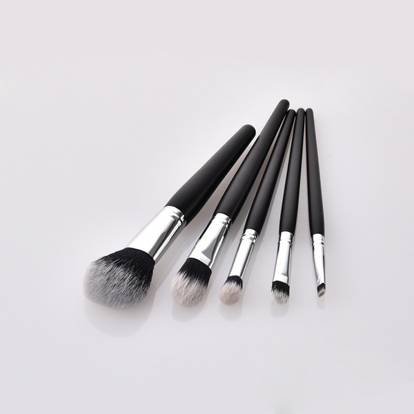 in stock! Black Nylon Makeup Brush kit 5pcs set Professional brushes Powder Foundation Blush Make up Brushes Eyeshadow brush