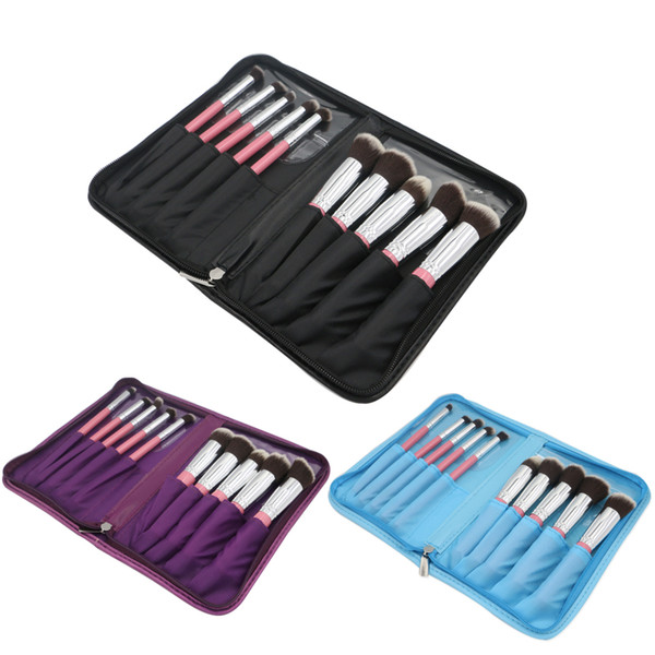 In stock Wood Makeup Brushes Set 10Pcs + Brushes Bag Powder Eyeshadow Contour Soft Eye Makeup Brush Professional Makeup Tools