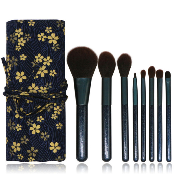 Black Makeup Brushes For Foundation Powder Eyeshadow Eyeliner Lip Cosmetic Brush Tools 10pcs Make Up Brush Set