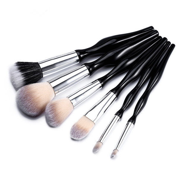 6pcs/set Nylon Hair Makeup Brushes Sets Cosmetics Brush Blush Eye shadow Brush Grappling Strong Makeup Tools 23*9.5cm