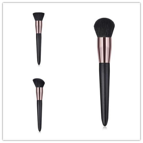 Newest T-01-369 Multifunction Goat Hair Makeup Brushes Foundation Powder Brushes Blusher Blending Black Wood Handle Face Brush