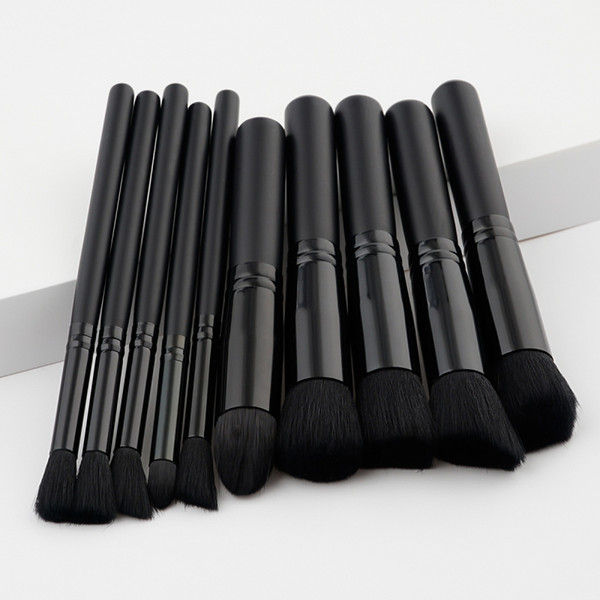 10 pcs/set Wood Makeup Brushes Set 5 Big/ 5 Small Foundation Brush Loose Paint Make-up Tools