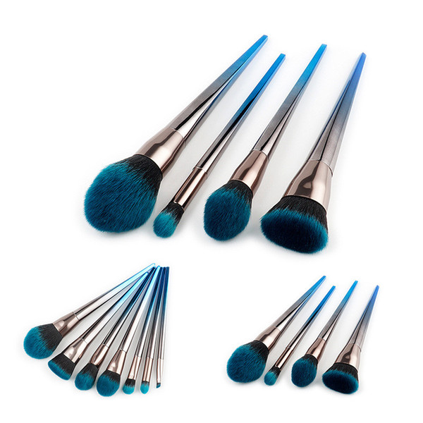 Arrival 7pcs/set pcs Diamond-Shaped Makeup brush beauty tools flame brush eye shadow brush blue gradient makeup tool