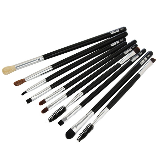 HOT Makeup Brushes 10pcs/set Horse Hair Eye Makeup brush Set beauty tools Duo Eye Brow Eyebrow Brush