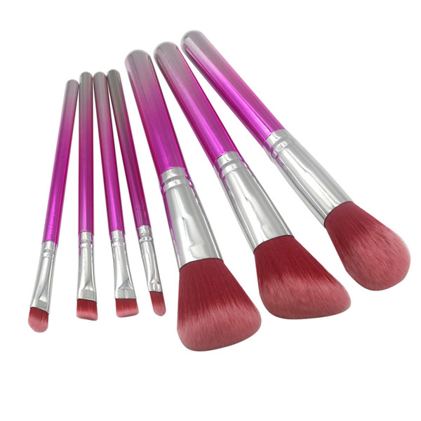 7pcs Gradient Color Makeup Brushes Sets 2 Color fiber hair make-up tools Professional Foundation Blush Cosmetic Brush Set