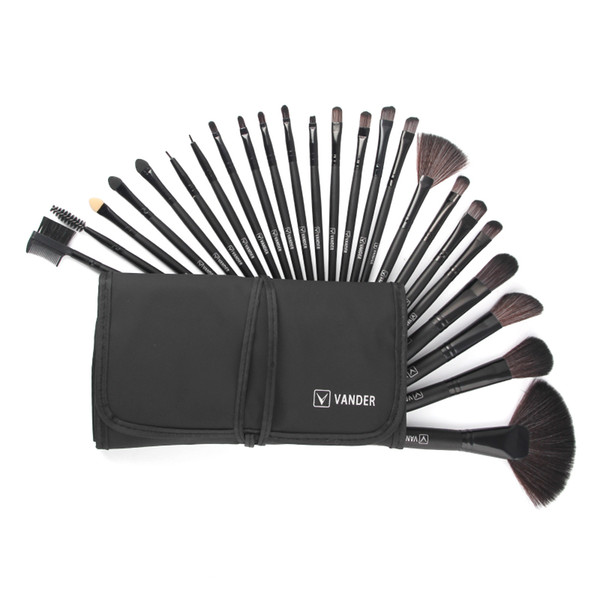 24pcs/set 6 Colors Wood Handle Makeup Brush Set Cosmetics Brushes Powder Eyeshadow Foundation Make up Tool M1082