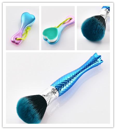 Best Quality!! Newest Single-demon tower-blue-large Foundation brush Cosmetics Blush Powder Makeup Brushes /Washing Clean Brush T-01-