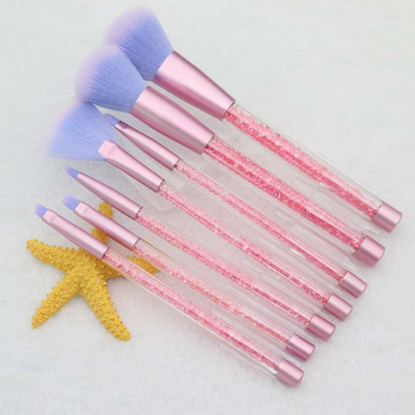 2018 New Diamond Crystal Makeup Brushes Set 7Pcs Makeup Brush Repair Concealer Eyebrow Brush in stock! 17.5*3.5cm