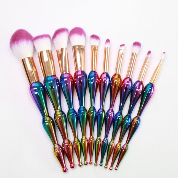 Colorful Gourd Makeup Brushes 7/10 PCS/Set Foundation Eyebrow Eyeliner Blush Powder Cosmetic Concealer Professional Makeup Brushes Set