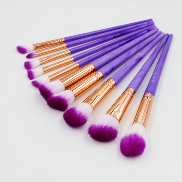 In stock 2 Color Makeup Brushes 10 pcs/set Professional Eyeshadow Brush Set Foundation Powder Beauty Tools Cosmetic Brush Kits