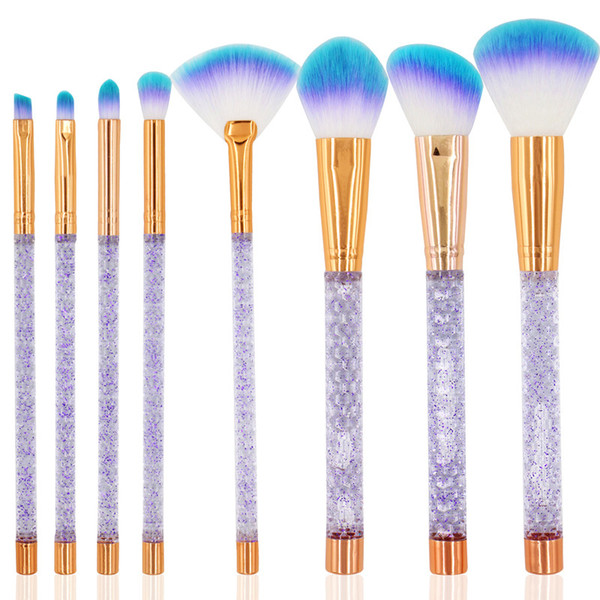 Lightning delivery 8pcs/set make up brushes Honeycomb Colorful Gradient makeup brush Foundation blush beauty tools