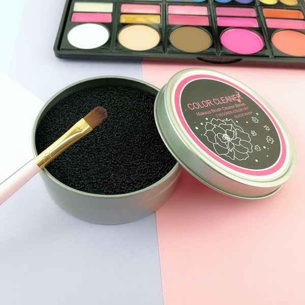 Makeup Brush Cleaning Box Makeup Sponge Brushes Color Change Cleaner Dry Washing Artifacts Quick Cleaning Cosmetics Clean Tools RRA678