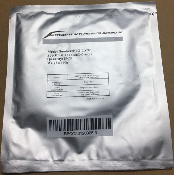 In stock ! Antifreeze Membrane 27*30CM 34*42CM Antifreezing membrane Anti-freezing Membrane pad for cryo therapy Free shipping