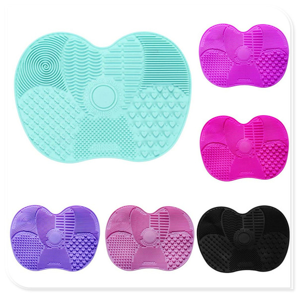 6 Colors Silicone Cleaner Cosmetic Make Up Washing Brush Gel Cleaning Mat Foundation Makeup Brush Cleaner Pad Scrubbe Board