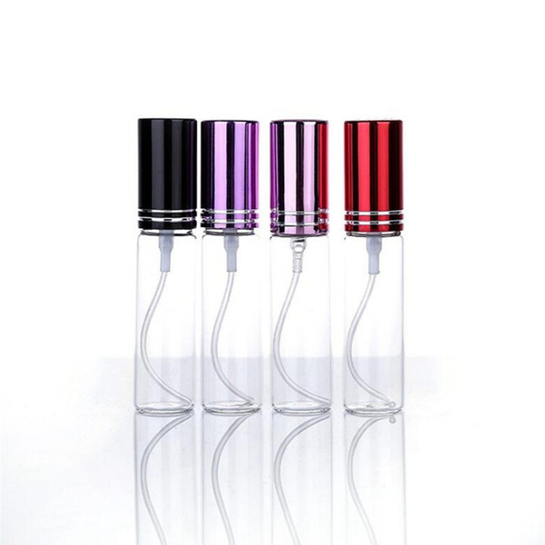 2018 NEW MINI 10ml metal Empty Glass Perfume Refillable Bottle Spray Perfume Atomizers Bottles DHL/EMS/Fedex Free Shipping 10 colors