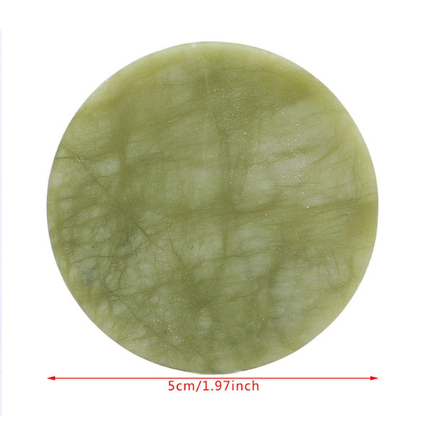 300PCS Green Artificial Jade Stone False Eyelash Extension Glue Adhesive Pallet Pad Round Flat Stone Eyelash Glue Make up Tools