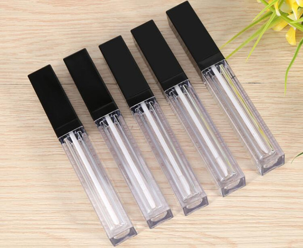 5ml Lipgloss Plastic Box Containers Empty Clear Lipgloss Tube Eyeliner Eyelash Container Mini Lip Gloss Split Bottle