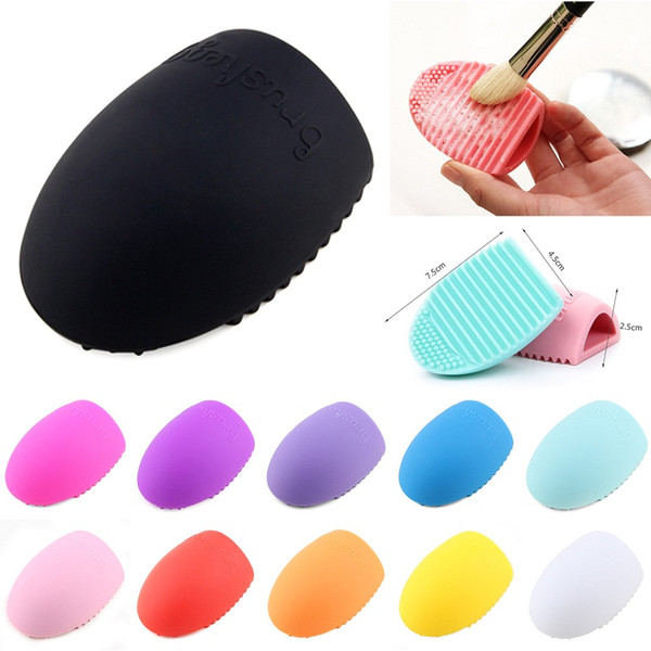 New Arrival Premium Silicone Cleaning Brush Egg Glove Scrubber Makeup Brush Cleaner For Makeup Brushes Beauty Tool