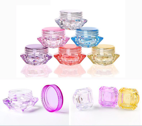 Refillable Bottles Travel Face Cream Lotion Cosmetic Container Plastic Empty Makeup Jar Pot 2g/3g/5g Refillable Bottle