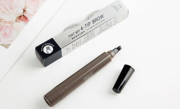 Liquid chopper eyebrow pencil micro-carving four-pronged eyebrow pencil waterproof durable coloring natural eye makeup