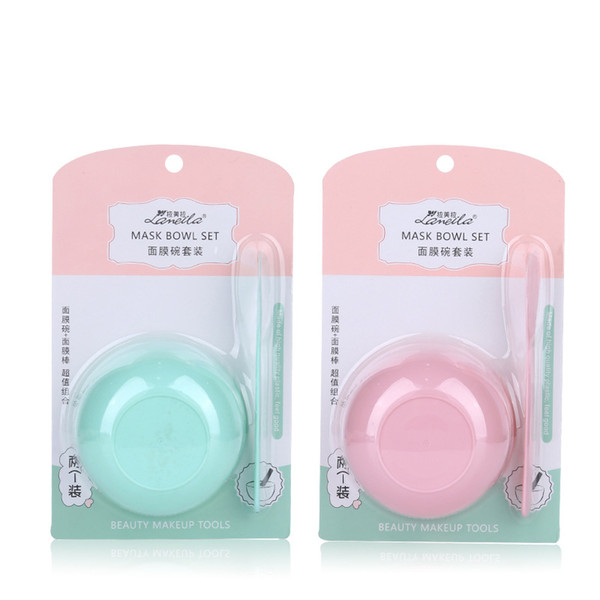 Colorful Mask Bowl Set 2 in 1 Facial Skin care tools DIY mask Makeup container Mixing bowl