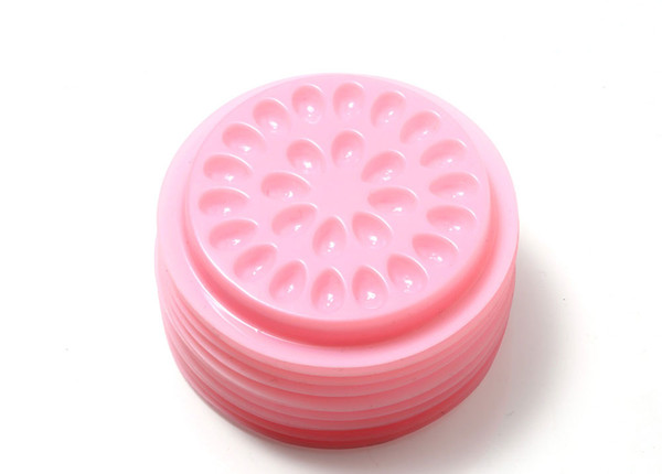 False Eyelashes Extension Glue Holder Fake Eye Lashes Extension Pallet Pads Plastic Gasket For Eyelash Extensions Flower shape