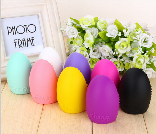 100pcs/Lot DHL Silicone Makeup Brushes Cleaner Cleaning Brush Egg Cosmetic Brush Cleanser Brushegg Brush Cleaning Tool